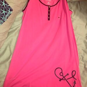 Nautica Pink tank dress anchor nautical